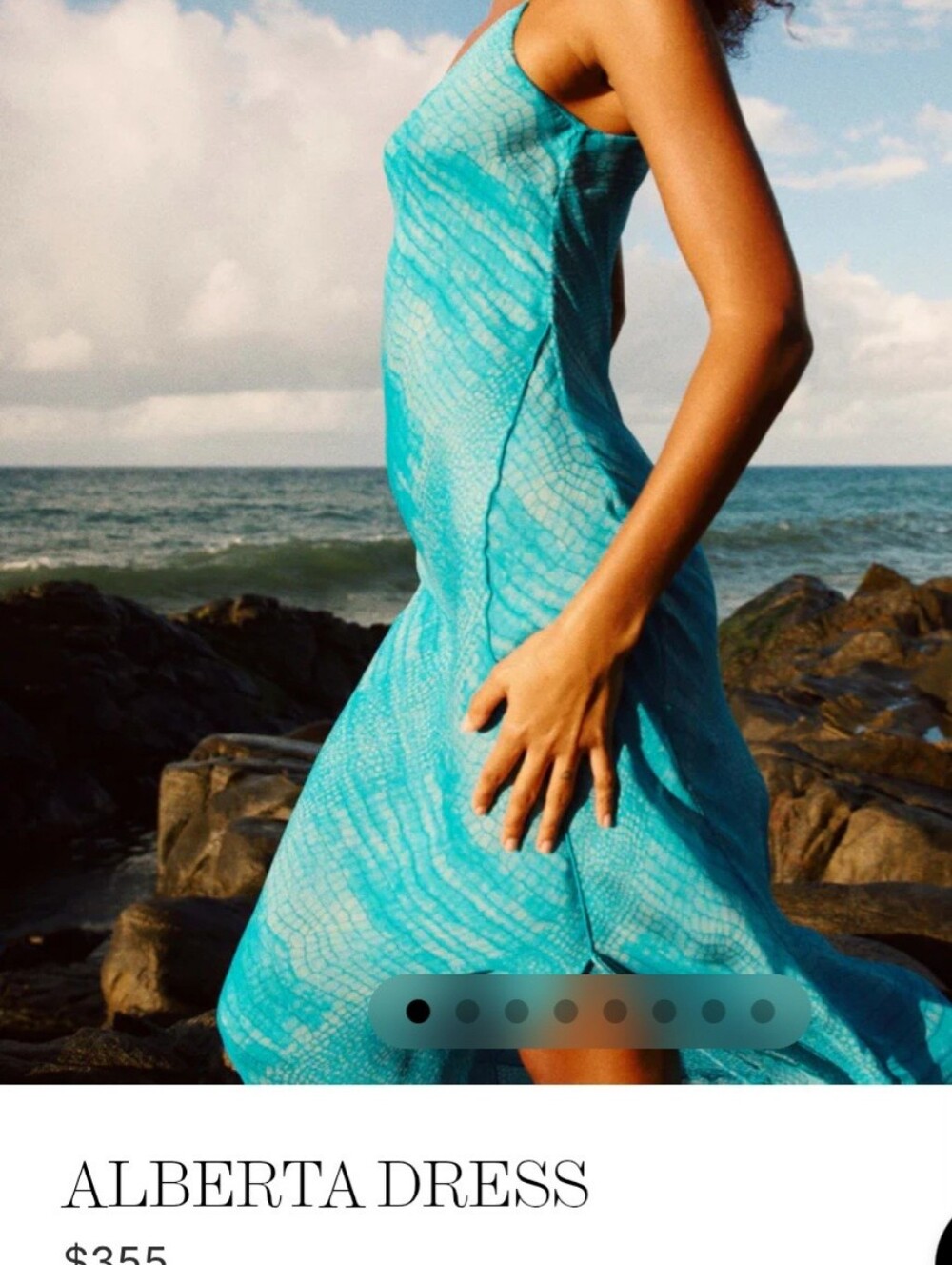 RAT AND BOA Alberta Stunning and Sexy  One-Shoulder Blue Midi Dress Size S $355 - Picture 7 of 7